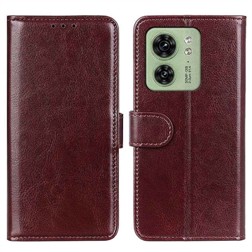 Funda con Cierre Magnético para Motorola Edge 40 - Estilo Cartera - Marrón