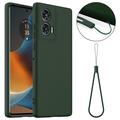 Funda de Silicona Líquida para Motorola Edge 50 Fusion - Compatible con MagSafe - Verde Oscuro