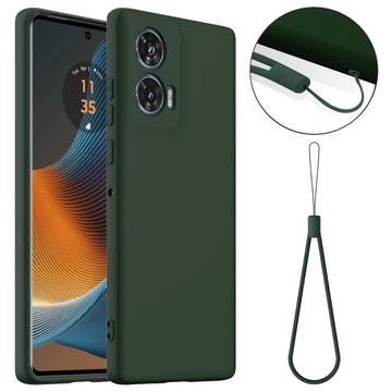 Funda de Silicona Líquida para Motorola Edge 50 Fusion - Compatible con MagSafe - Verde Oscuro