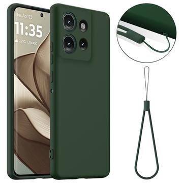 Funda de Silicona Líquida para Motorola Edge 50 - Compatible con MagSafe - Verde Oscuro