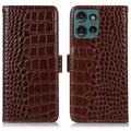 Funda Crocodile con RFID para Motorola Edge 50 Neo - Estilo Cartera