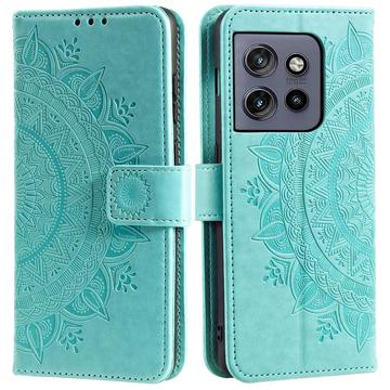 Funda Mandala Series para Motorola Edge 50 Neo - Estilo Cartera - Verde