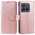 Funda Mandala Series para Motorola Edge 50 Neo - Estilo Cartera - Rosa Dorado