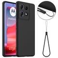 Funda de Silicona Líquida para Motorola Edge 50 Pro - Compatible con MagSafe - Negro
