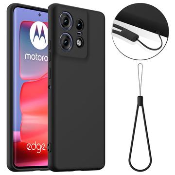 Funda de Silicona Líquida para Motorola Edge 50 Pro - Compatible con MagSafe - Negro