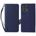 Funda de cartera con cierre magnético para Motorola Edge 50 Pro - Azul Oscuro