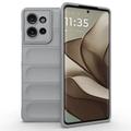 Carcasa de TPU Rugged para Motorola Edge 50 - Gris Claro