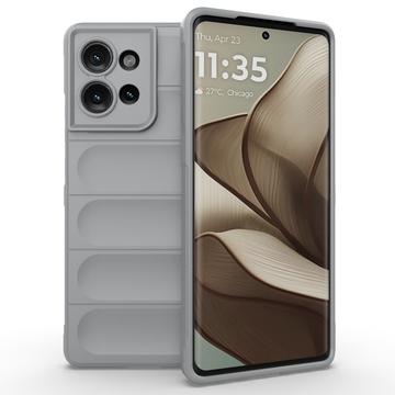 Carcasa de TPU Rugged para Motorola Edge 50 - Gris Claro
