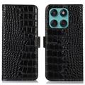 Funda Crocodile con RFID para Motorola Edge 60 Fusion - Estilo Cartera