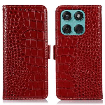 Funda Crocodile con RFID para Motorola Edge 60 Fusion - Estilo Cartera
