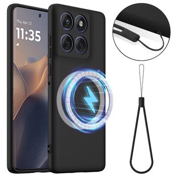 Funda de Silicona Líquida para Motorola Edge 60 Pro - Compatible con MagSafe