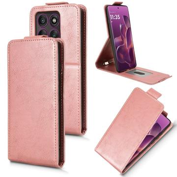 Funda abatible vertical con soporte Motorola Edge 60 Pro - Oro rosa