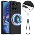 Funda de Silicona Líquida para Motorola Edge 60 Stylus - Compatible con MagSafe - Negro