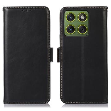 Funda de piel Motorola Edge 70 Wallet con RFID - Negro