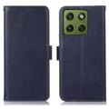 Funda de piel Motorola Edge 70 Wallet con RFID - Azul