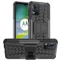 Carcasa Híbrida Antideslizante con Soporte para Motorola Moto E13 - Negro