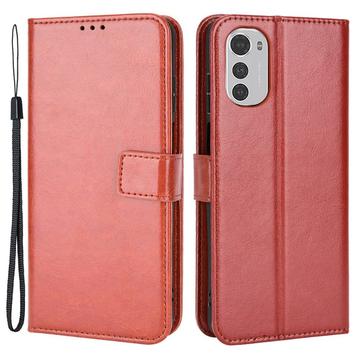 Funda con Cierre Magnético para Motorola Moto E32s - Estilo Cartera - Marrón