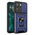 Funda híbrida con anillo giratorio y protector de cámara para Motorola Moto G (2025)
