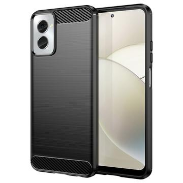 Carcasa de TPU Brushed para Motorola Moto G Power (2024) - Fibra de Carbono - Negro