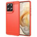 Carcasa de TPU Brushed para Motorola Moto G Stylus 5G (2025) - Fibra de Carbono