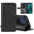 Funda de cartera con cierre magnético para Motorola Moto G Stylus 5G (2025)/Edge 60 Stylus - Negro