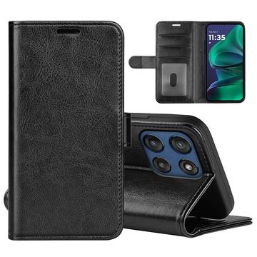 Funda de cartera con cierre magnético para Motorola Moto G Stylus 5G (2025)/Edge 60 Stylus - Negro