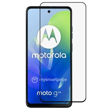Protector de Pantalla de Cristal Templado para Motorola Moto G04 - Borde Negro
