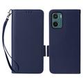 Funda de cartera con cierre magnético para Motorola Moto G05/E15 - Azul Oscuro