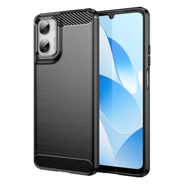 Carcasa de TPU Brushed para Motorola Moto G06/G06 Power - Fibra de Carbono - Negro