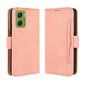 Funda tipo billetera con tarjetero para Motorola Moto G06/G06 Power - Rosa