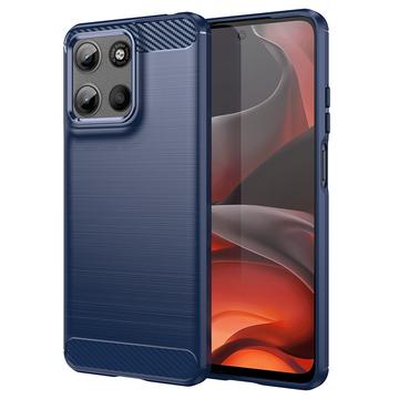 Carcasa de TPU Brushed para Motorola Moto G15 - Fibra de Carbono