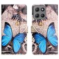 Funda Style para Motorola Moto G15/G15 Power - Estilo Cartera - Mariposa Azul