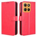 Funda de cartera con cierre magnético para Motorola Moto G15/G15 Power - Rojo