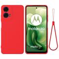 Funda de Silicona Líquida para Motorola Moto G24 Power - Rojo