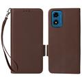 Funda con Cierre Magnético para Motorola Moto G24 Power/G24 - Estilo Cartera - Marrón