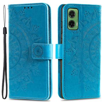 Funda Mandala Series para Motorola Moto G35 - Estilo Cartera - Azul