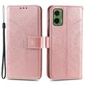Funda Mandala Series para Motorola Moto G35 - Estilo Cartera - Rosa Dorado