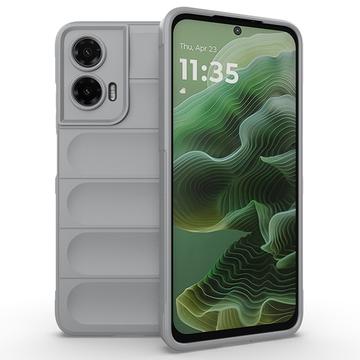 Carcasa de TPU Rugged para Motorola Moto G35 - Gris Claro