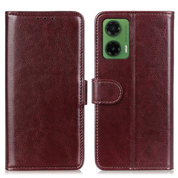Funda de cartera con cierre magnético para Motorola Moto G35 - Marrón
