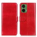 Funda de cartera con cierre magnético para Motorola Moto G35 - Rojo