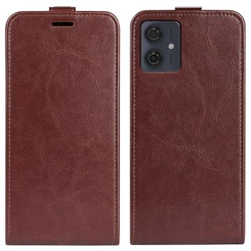 Funda con Tapa Vertical para Motorola Moto G54 - Marrón