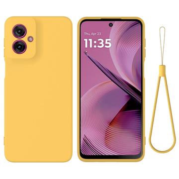 Funda de Silicona Líquida para Motorola Moto G55 - Amarillo