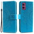 Funda Mandala Series para Motorola Moto G55 - Estilo Cartera - Azul