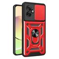 Funda Híbrida con Anillo Giratorio y Protector de Cámara para Motorola Moto G55