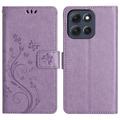 Funda Mariposa para Motorola Moto G56 - Estilo Cartera - Violeta
