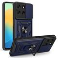 Funda híbrida con anillo giratorio y protector de cámara para Motorola Moto G56