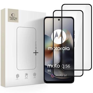 Protector de pantalla de vidrio templado Motorola Moto G56 Tech-Protect Glass Fit+ - 2 uds. - Negro