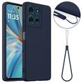 Funda de Silicona Líquida para Motorola Moto G75 - Compatible con MagSafe - Azul Oscuro