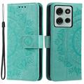 Funda Mandala Series para Motorola Moto G75 - Estilo Cartera - Verde