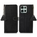 Funda con RFID para Motorola Moto G75 - Estilo Cartera - Negro